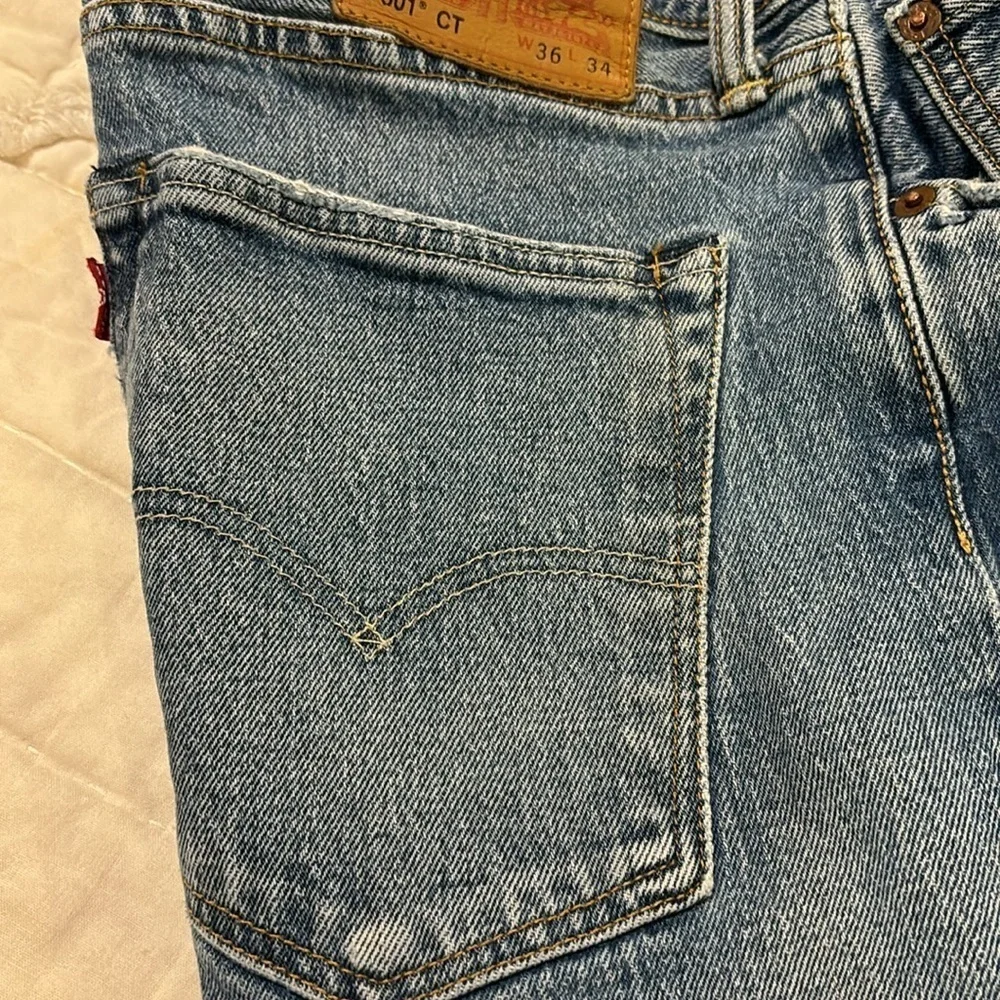 Y2K Levi’s 501 CT Denim Jeans. Button-Fly Straight. Men’s Sz- 36x34 EUC 1990s